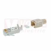 RJ45 konektor Cat.5e, Hirose (VE=50), pro průřez vodiče AWG 24-27, béžový (CE6321)