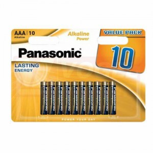 Baterie  1,50 V LR03 mikro alkalická "Panasonic Alkaline Power", blistr/10ks (vel.AAA)