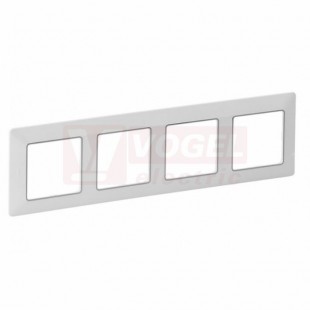754034 Valena Life Rámeček čtyřnásobný, bílý/chrom, rozměr 229x86mm, montáž vodorovná i svislá