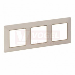 754063 Valena Life Rámeček trojnásobný, béžová/zlatá, rozměr 228x86mm, montáž vodorovná i svislá