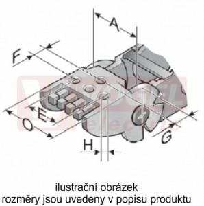 KA14.030 řetězové zakončení (s otvory), pro vnitřní š=30mm, plast, pro řetěz MP 14, MP 15 (MR-014000005500)