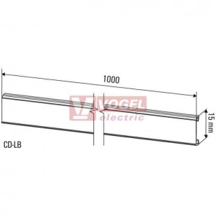 CD-LB lišta popisovací v 15mm, délka 1000mm (2562680000)