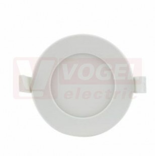 Svítidlo LED podhledové  6W PODHLED-UNI-6W-R115-3000-6000K, 440 lumen, 3v1 volitelné 3000/4000/6000K, rozměr pr.115x32mm, mont.otvor 105mm, IP20/IP44 čelně, rámeček bílý, živ. 30 000h. (4738981)