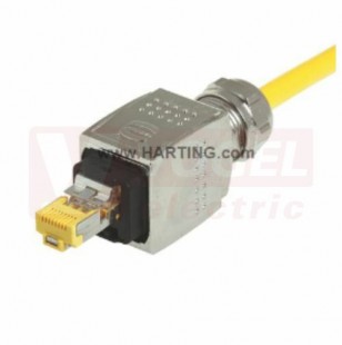 09352250401 konektor  Han PP RJ45 10G, vidlice RJ45, 8 pin, svorky IDC zářezové, stíněný