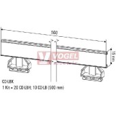 CD-LBK 1x lišta popisovací v 30mm, délka 500mm, 2x držák do perforace (2554120000)