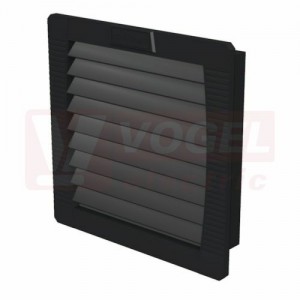 EF 20 55 BK výstupní mřížka s filtrem, inst.výřez 125x125mm, rozměr 145/145mm, RAL9011, IP55 (2557120000)