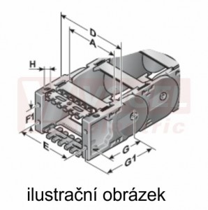 KA45-F řetězové zakončení (s otvory), pro vnitřní š=175mm, plast, kompletní, pro řetěz MP 45.1, 45.2 (MR-0450017550)