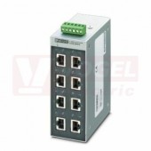 FL SWITCH SFN 8TX-PN Přepínač sítě Ethernet, 8 přípojek TP-RJ45, automatické rozpoznávání přenosové rychlosti 10 nebo 100 MBit/s (RJ45), funkce Autocrossing (2891018)