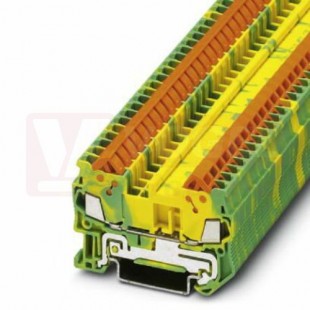 QTC 1,5-PE svorka řadová pro ochranný vodič, pružinová, 17,5A,  zeleno/žlutá, š=5,2mm (3205035)