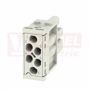 Konektor   6pin  Z  16A/500V HDC MHE 6 FC, modulární konektor do rámečku, krimpovací, pro kontakty 0,5-4mm2 (1429370000)