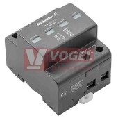VPU AC I 2 440/25 LCF přepěťová ochrana typ 1+2 (L1-N/PE(N)), I imp 25kA (10/350µs), 25kA/100kA (8/20µs), Uc 440V, bez dálk.signalizace (2619130000)