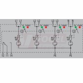 VPU AC I 4 R 440/25 LCF přepěťová ochrana typ 1+2 (2xL1-2xL2-2xL3-2xN/PE), I imp 25kA (10/350µs), 25kA/100kA (8/20µs), Uc 440V, s dálk.signalizací (2619200000)