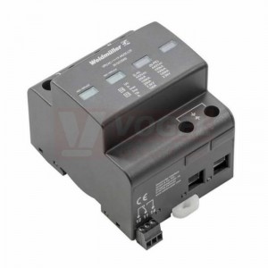 VPU AC I 1+1 R 440/25 LCF přepěťová ochrana typ 1+2 (L1-N/PE), I imp 25kA/100kA (10/350µs), 25kA/100kA (8/20µs), Uc 440V, s dálk.signalizací (2619220000)