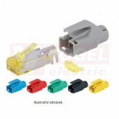 RJ45 konektor Stecker TM31 Hirose Cat.6A GY, šedý, třída EA do 500MHz, vhodné pro kabely s lankovým jádrem AWG24/7, AWG26/7, AWG27/7 (24441256)