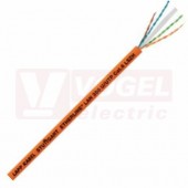 ETHERLINE LAN Cat.6 U/UTP 4x2x24AWG LSZH kabel pro Ethernet Cat. 6, třída E, pro pevné uložení, použití v místech s vys. hustotou konc. zařízení, oranž. (RAL2003), vnější plášť z LSZH, 4páry bez celkového stínění (2170955)