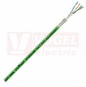 ETHERLINE Cat.7 FLEX 4x2x26/7AWG kabel datový pro pohyblivé použití, stíněný plast.folií, CU opletem a AL kašírovanou folií, zelený (RAL6018) vnější plášť, PUR (2170934)