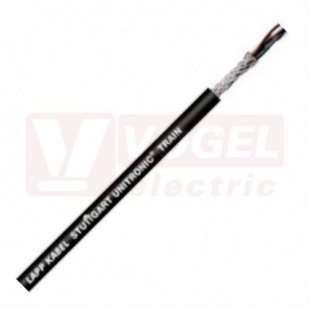 Unitronic TRAIN MVB 2x2x0,5+4x0,25 kabel datový pro síťové systémy TCN, použití v železniční dopravě a autobusech, dobrá chemická odolnost, černý vnější plášť ze směri polymeru (2173003)