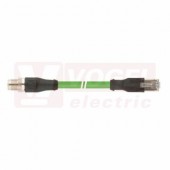 IE-6A-M12X-S-0,5-P-4-26-7-RJ45 Flex patch kabel, průmyslový Ethernet, Cat.6A, konektor M12/8-pin/přímý/vidlice/kód-X + RJ45, IP20, PUR, barva zelená (RAL6018), délka 0,5m (2172380)