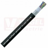 Unitronic FD Li2YCY (TP) A BE 3x2x0,75mm2 kabel datový párový stíněný, barevné žíly podle DIN 47100, černý vnější plášť z PVC, použití do ener.řetezů RAL9005 (0031415)