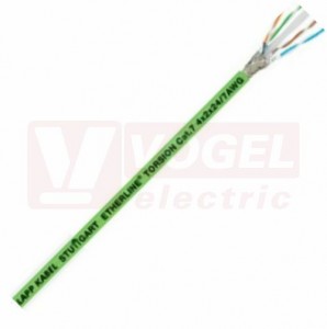 ETHERLINE TORSION CAT.7 4x2x24/7AWG kabel pro průmysl.Ethernet Cat.7, vysoce flexibilní použití, PROFINET Typ C se 4páry, zelený (RAL6018),vnější plášť z PUR, stíněný CU opletem a AL kašírovanou plast.folií (2170481)