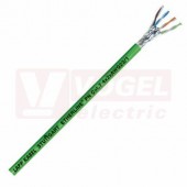 ETHERLINE PN CAT.7 Y  4x2x23/1AWG kabel pro průmysl.Ethernet Cat.7 třídy F, pro pevné uložení, 4 páry, PROFINET typ A, zelený (RAL6018), vnější plášť z PVC,  stíněný CU opletem a AL kašírovanou plast.folií (2170594)