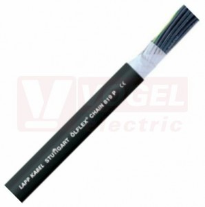 Ölflex CHAIN 819 P 300/500V 4G 25 kabel flexibilní do energetických řetězů, černý robustní vnější plášť z PUR odolný proti olejům, černé čísl.žíly se ze/žl, certifikace UL/cUL pro Severní Ameriku (1027857)