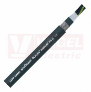 Ölflex ROBUST FD C  7G 0,5mm2 stíněný kabel, vysoce flexibilní, do energet.řetezů, černý vnější plášť z TPE, chemicky odolný, černé čísl.žíly se zl/žl (0026740)