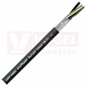 Ölflex CHAIN TM CY 3G  1,5 stíněný kabel vysoce flexibilní, do energet.řetezů, černý vnější plášť z termoplast.polymeru, černé čísl.žíly se zl/žl, certifikovaný UL/cUL AWM (8716030S)