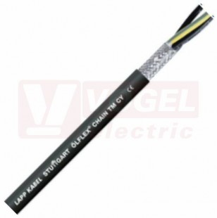 Ölflex CHAIN TM CY 7G 1,5 stíněný kabel vysoce flexibilní, do energet.řetezů, černý vnější plášť z termoplast.polymeru, černé čísl.žíly se zl/žl, certifikovaný UL/cUL AWM (8716070S)