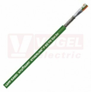 ETHERLINE P EC FD Cat.5e 1x4x26/19AWG kabel datový, vysoce flexibilní použití, pro drsné průmysl.prostředí, stíněný CU opletem a AL kompozitní folií, zelený vnější plášť z bezhalogenové PUR směsi (2170433)