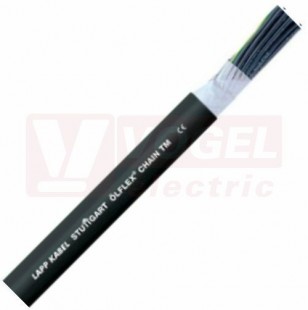 Ölflex CHAIN TM  7G 2,5 kabel vysoce flexibilní, do energet.řetezů, černý vnější plášť z termoplast.polymeru, černé čísl.žíly se zl/žl, certifikovaný UL/cUL AWM (8714070)