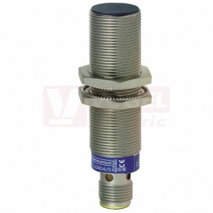 XS1M18PAS40D Indukční čidlo M18, nerez, Sn=5mm, 12…24VDC, délka těla 70mm, stíněný, PNP/NO, konektor M12/4pin, IP67