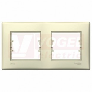SDN5810647 Rámeček IP44 dvojnásobný, horizontální, beige