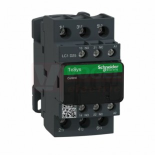 LC1D25P5      Stykač 3P 25A AC-3, 11kW/400V, Uc 230V 50Hz, pom.kont. 1"Z"+1"V" šroub.svorky, cívka s odruš.modulem