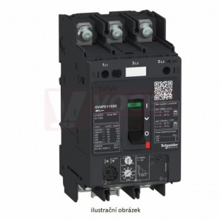 GV4PE115B6 Motorový jistič 3P, 65-115A, Icu 25kA, termo-magnetická spoušť, (ovládací páčka), svorka pro kabelová oka