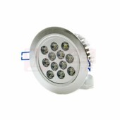 Svítdlo LED podhledové 12W 230VAC, stříbrný kruh, 1200lm, 6000K studená bílá, živ. 50 000h., IP20, pr. 80mm, výška 138mm, vyzař.úhel 60°, -30°C až +50°C