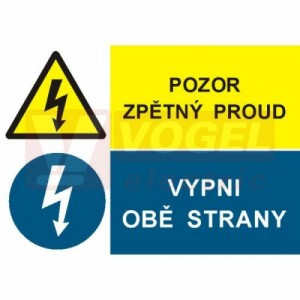 Tabulka sdružená "Pozor zpětný proud/Vypni obě strany" (8105) A5