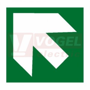 Samolepka informační "Označení směru" čtverec, (bílý tisk, zelený podklad), symbol  21x21cm (7817)