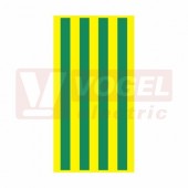 Samolepka bezpečnostní "Označení ochranných vodičů" (zelené pruhy 2cm, žlutý podklad), 33x17cm (DT008b)