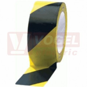 Samolepka bezpečnostní "Žlutočerné pruhy-pravý" - délka samolepící role 33 metrů x 6cm (DT048E_P)