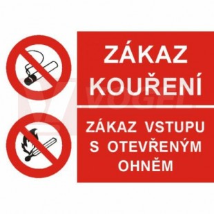 Tabulka sdružená "Zákaz kouření/Zákaz vstupu s otevřeným ohněm" (STM) A4