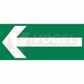 Samolepka informační "Označení směru - šipka" (bílý tisk, zelený podklad), symbol 30x15cm (7816)