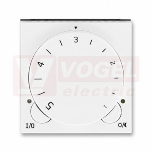 3292H-A10101 01 Termostat univerzální s otočným nastavením teploty (ovl. jednotka); bílá/ledová bílá - Levit, Levit M