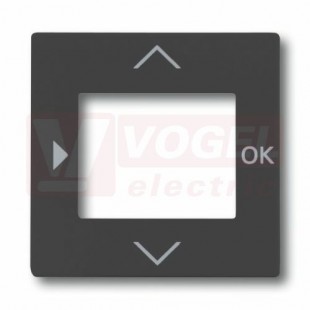 2CKA006430A0303 Kryt termostatu se spínacími hodinami, časovače nebo ovladače Busch-Timer, snímače kvality vzduchu; antracitová; 6435-81 - Future linear, Solo, Solo carat