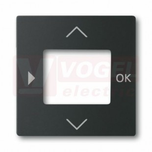 2CKA006430A0389 Kryt termostatu se spínacími hodinami, časovače nebo ovladače Busch-Timer, snímače kvality vzduchu; mechová černá; 6435-885 - Future linear