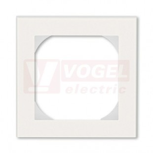 3901H-A05510 68 Rámeček jednonásobný s otvorem 55x55; perleťová/ledová bílá - Levit, Levit M