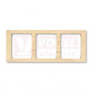 3901F-A50130 50J Rámeček trojnásobný, vodorovný; přírodní javor - Time Arbo
