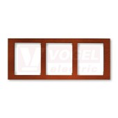 3901F-A50130 53J Rámeček trojnásobný, vodorovný; mahagon - Time Arbo