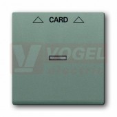 2CKA001710A4124 Kryt spínače kartového, s čirým průzorem; metalická šedá; 1792-803, Solo, Solo carat