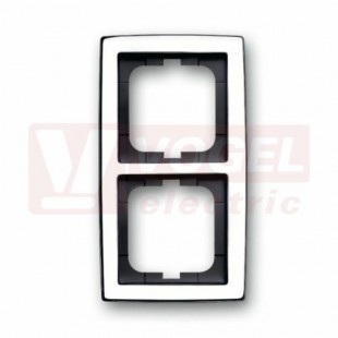 2CKA001754A4327 Rámeček dvojnásobný, pro vodorovnou i svislou montáž; chromová lesklá; 1722-80G, Solo, Solo carat